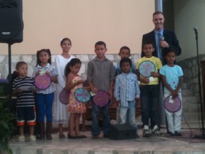 Celebrating Bible Day with the children in church