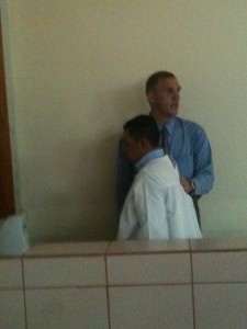 Pastor Hodges baptizing a new believer