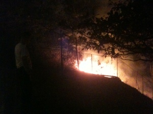 Raging Fire on our property