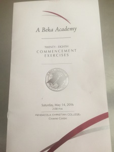 A Beka Academy Commencement was held in the Crowne Centre on the campus of Pensacola Christian College on Saturday, May 14!
