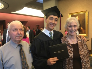 What a blessing that Sonny and Carolyn Hodges were able to come from Central Florida and be there for their grandson's graduation!