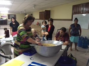 Always with a servant's heart, Mrs. Vicki Taylor helped to prepare the anniversary meal